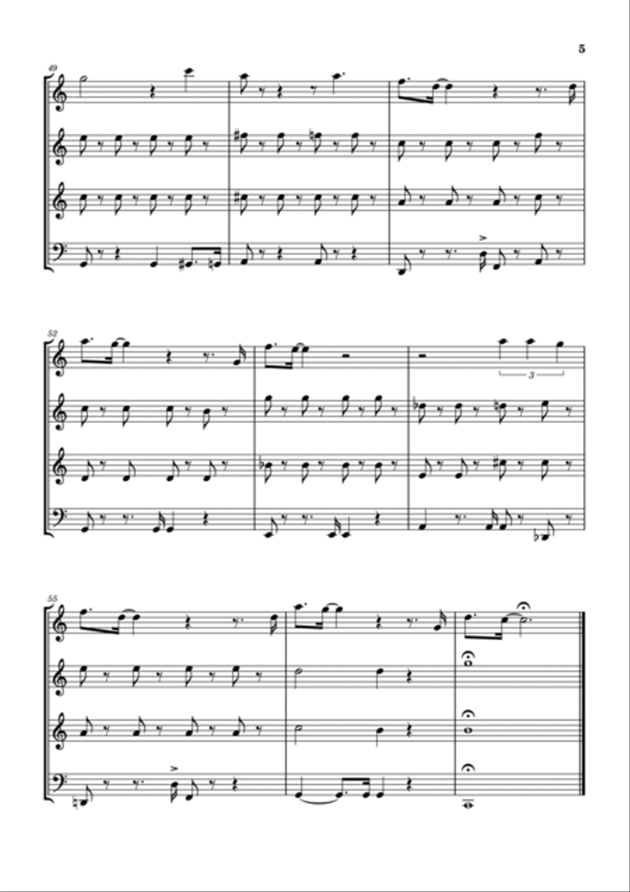 Christmas Is Annoying Christmas Is Annoying Woodwind Quartet scores gallery preview page 6