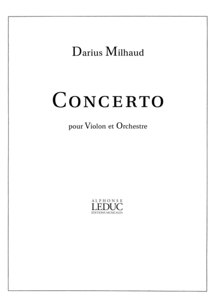 Concerto -Violon Et Orchestre