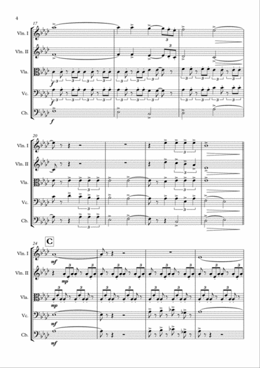 Main Title-prince Of Thieves String Quintet scores gallery preview page 5