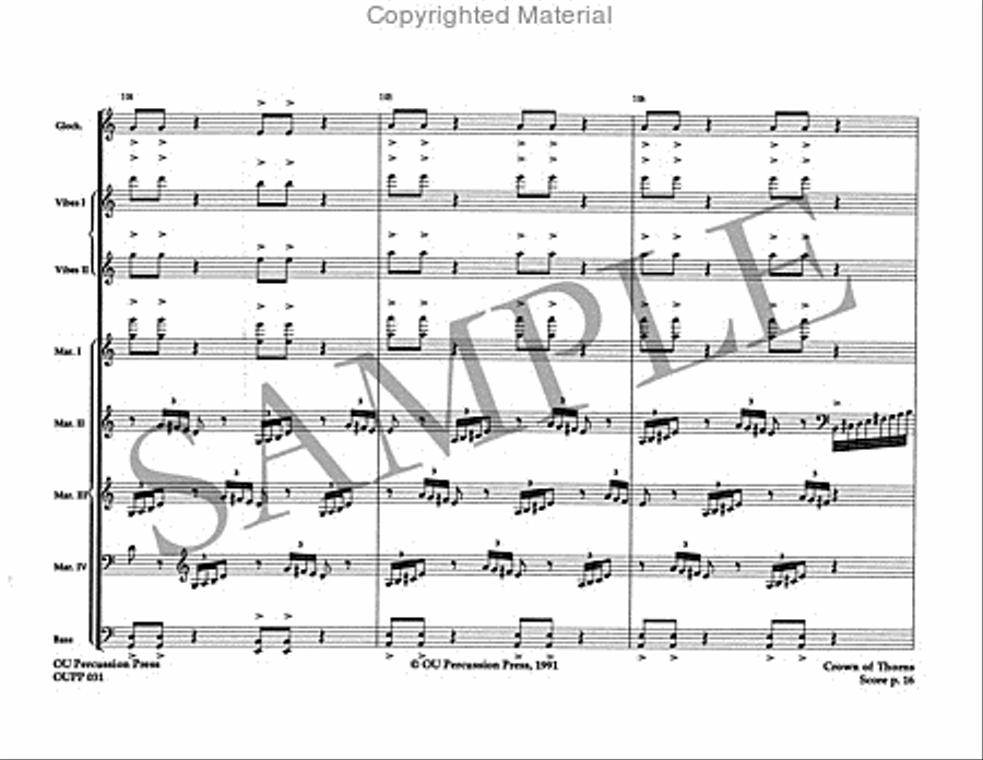 Crown of Thorns Percussion Ensemble scores gallery preview page 17