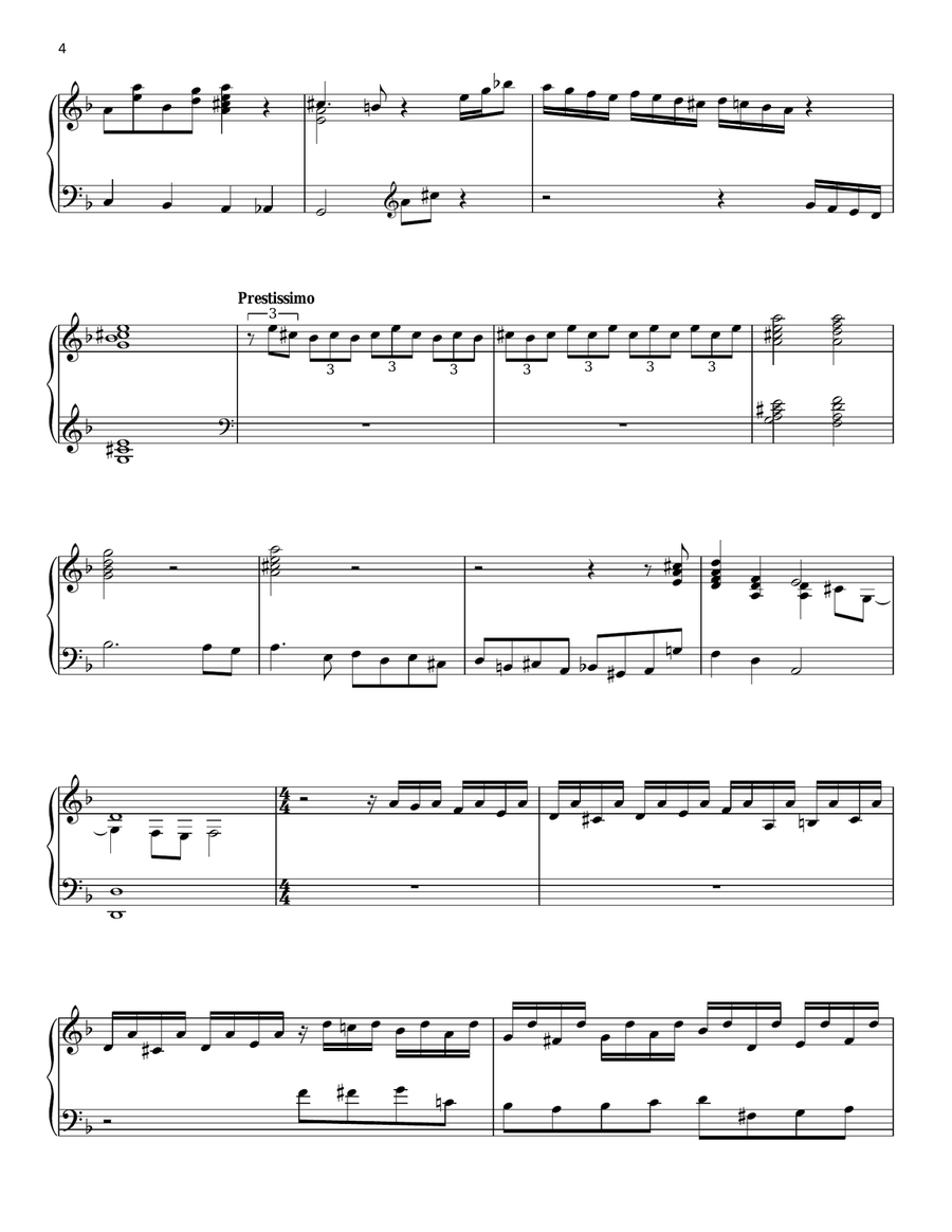 Toccata And Fugue In D Minor Piano Solo scores gallery preview page 4