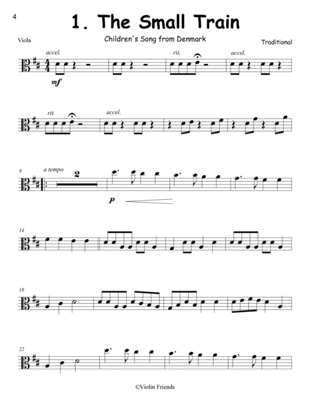 11 CHILDREN’S SONGS FOR STRING AND PIANO: PART FOR VIOLA image number null