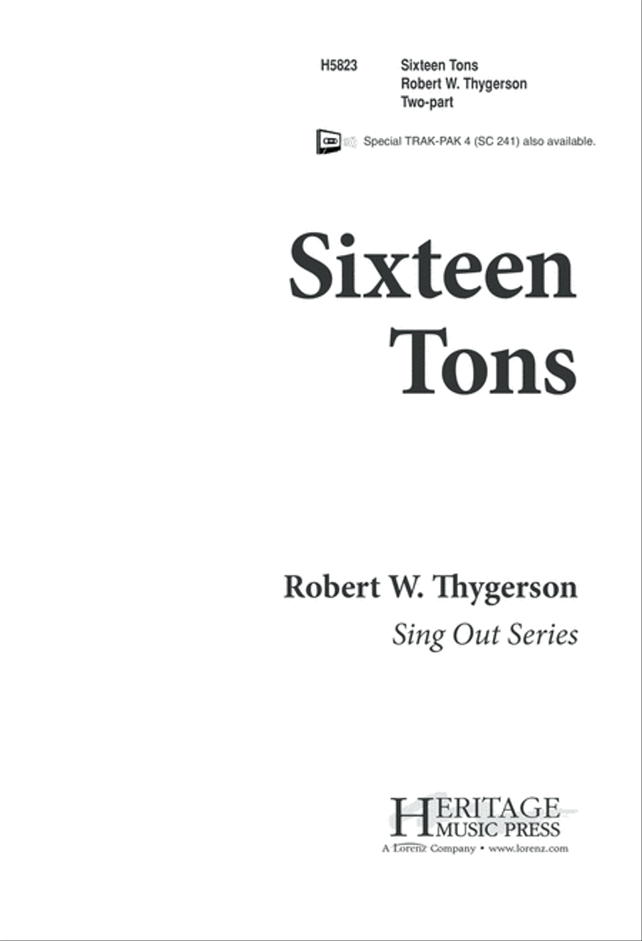 Sixteen Tons 2-Part scores gallery preview page 1
