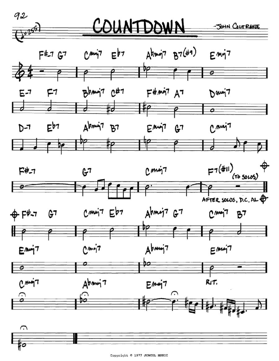 Countdown Piano scores gallery preview page 1