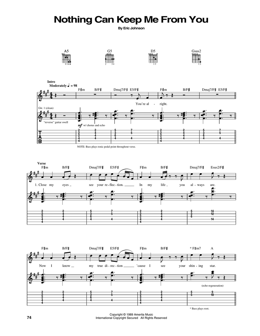 Nothing Can Keep Me From You Acoustic Guitar scores gallery preview page 1