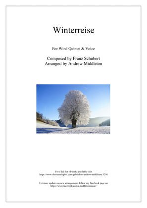 Book cover for Winterreise arranged for Voice and Wind Quintet