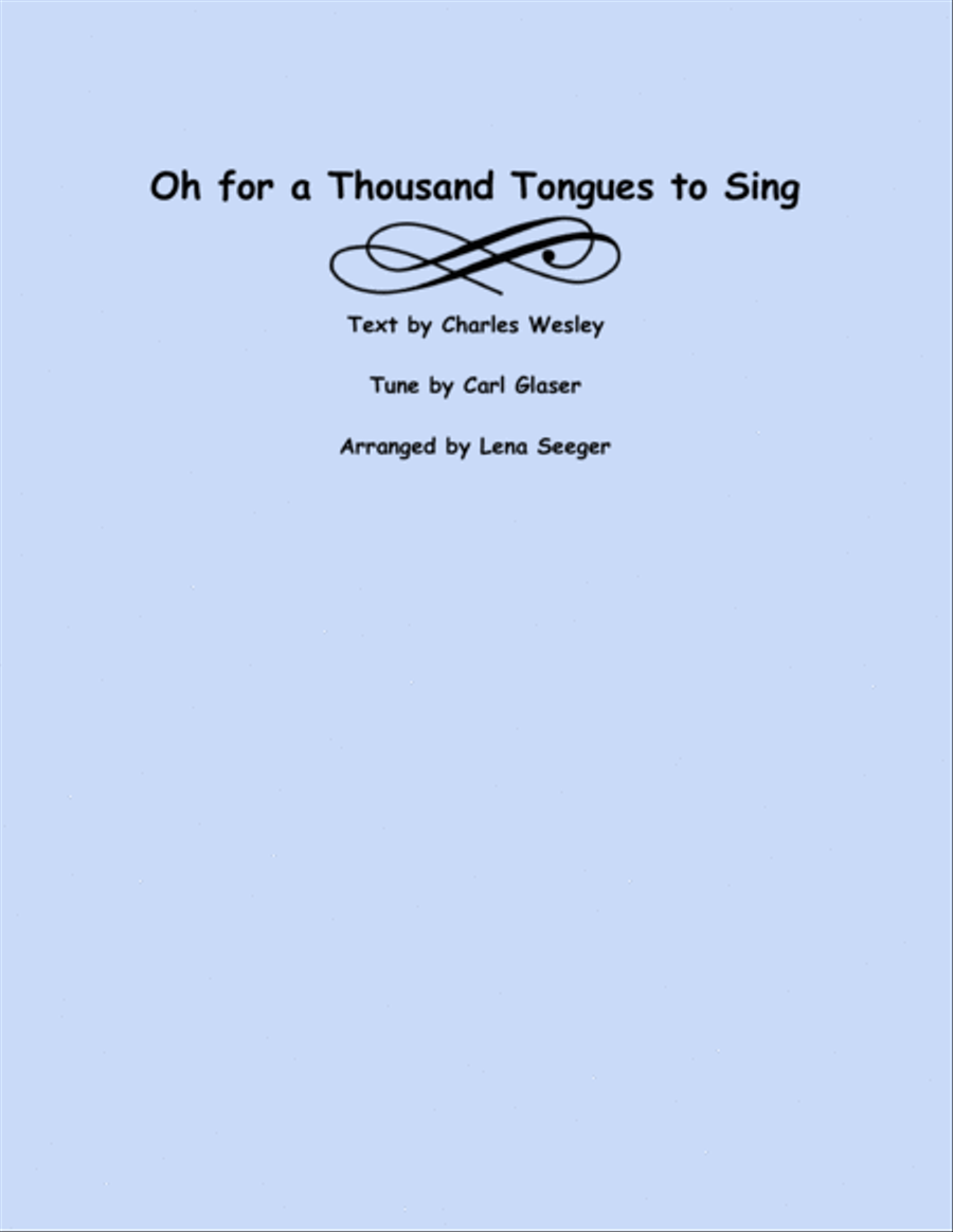 Oh for a Thousand Tongues to Sing String Quartet scores gallery preview page 1