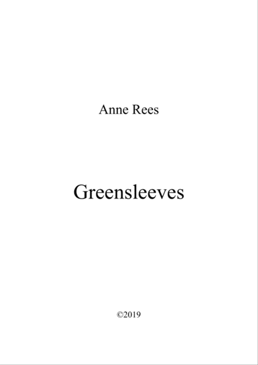 Greensleeves Piano Solo scores gallery preview page 1