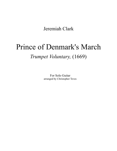 Prince of Denmark's March (Trumpet Voluntary) for solo guitar image number null