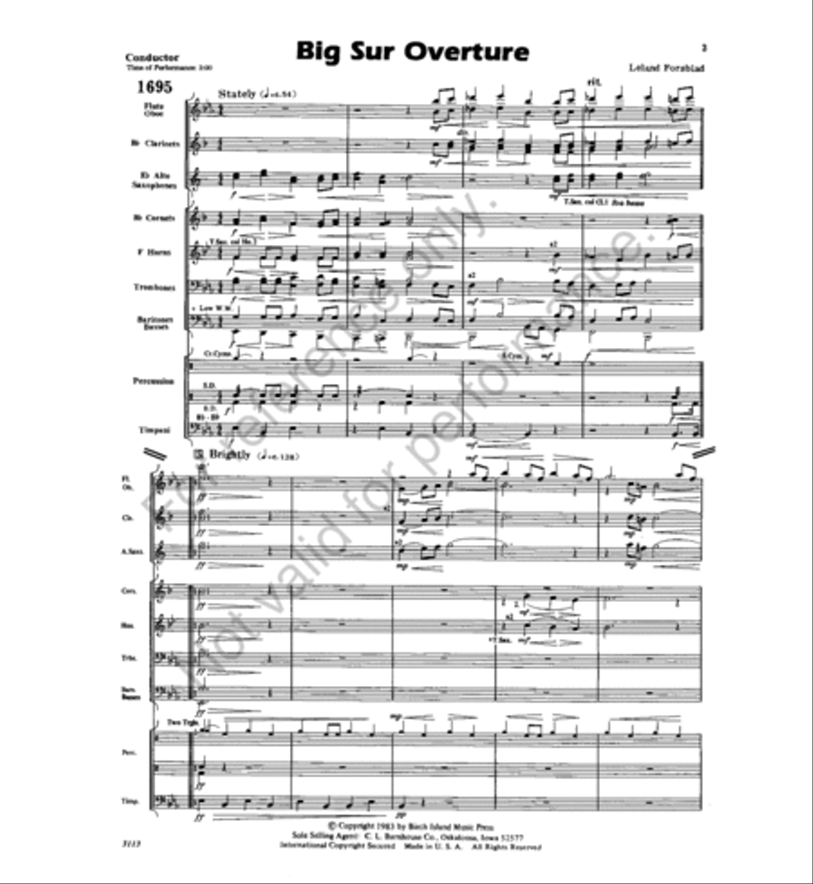 Big Sur Overture Concert Band scores gallery preview page 2