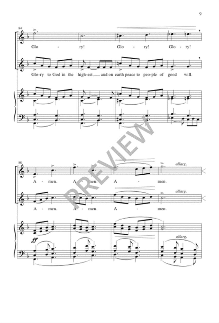 Gloria of the Bells 4-Part scores gallery preview page 10