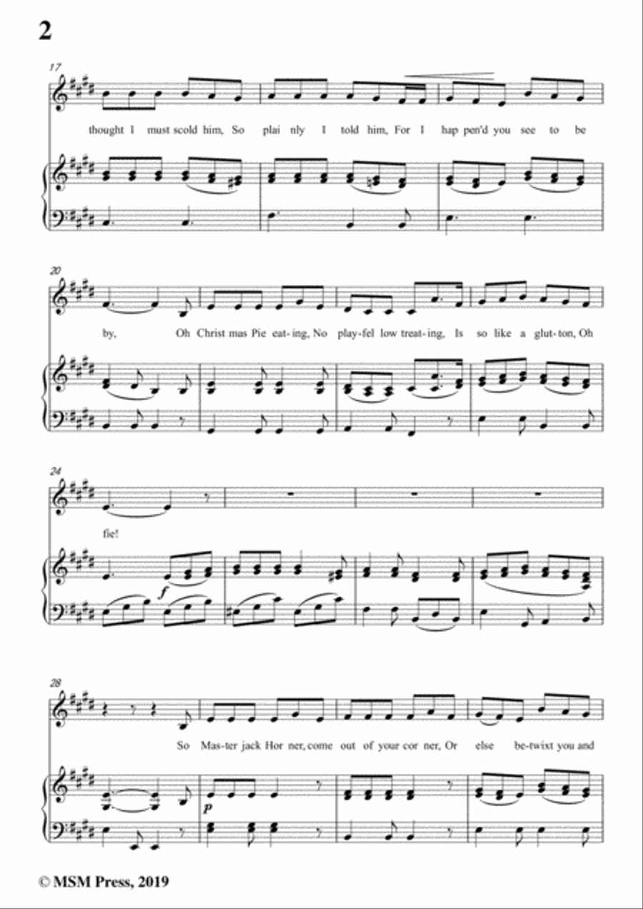 Fanny E.Lacy-Little Jack Horner,in E Major,for Voice and Piano Voice Solo scores gallery preview page 4