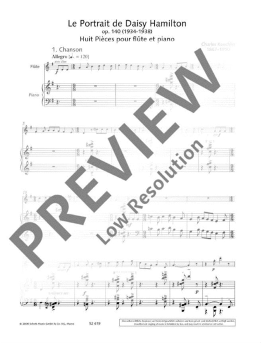 Le Portrait de Daisy Hamilton Flute Solo scores gallery preview page 18