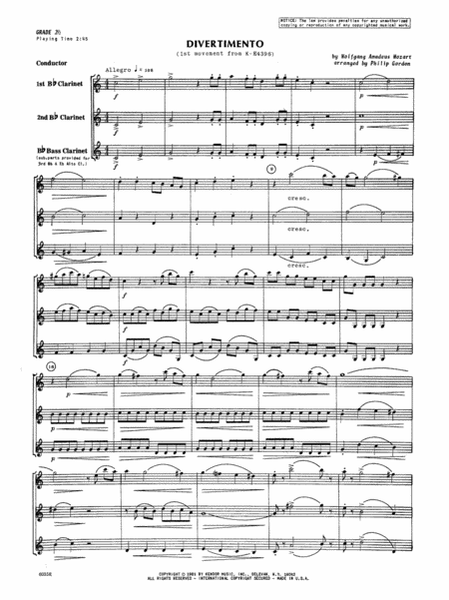 Divertimento (first movement from K439B)