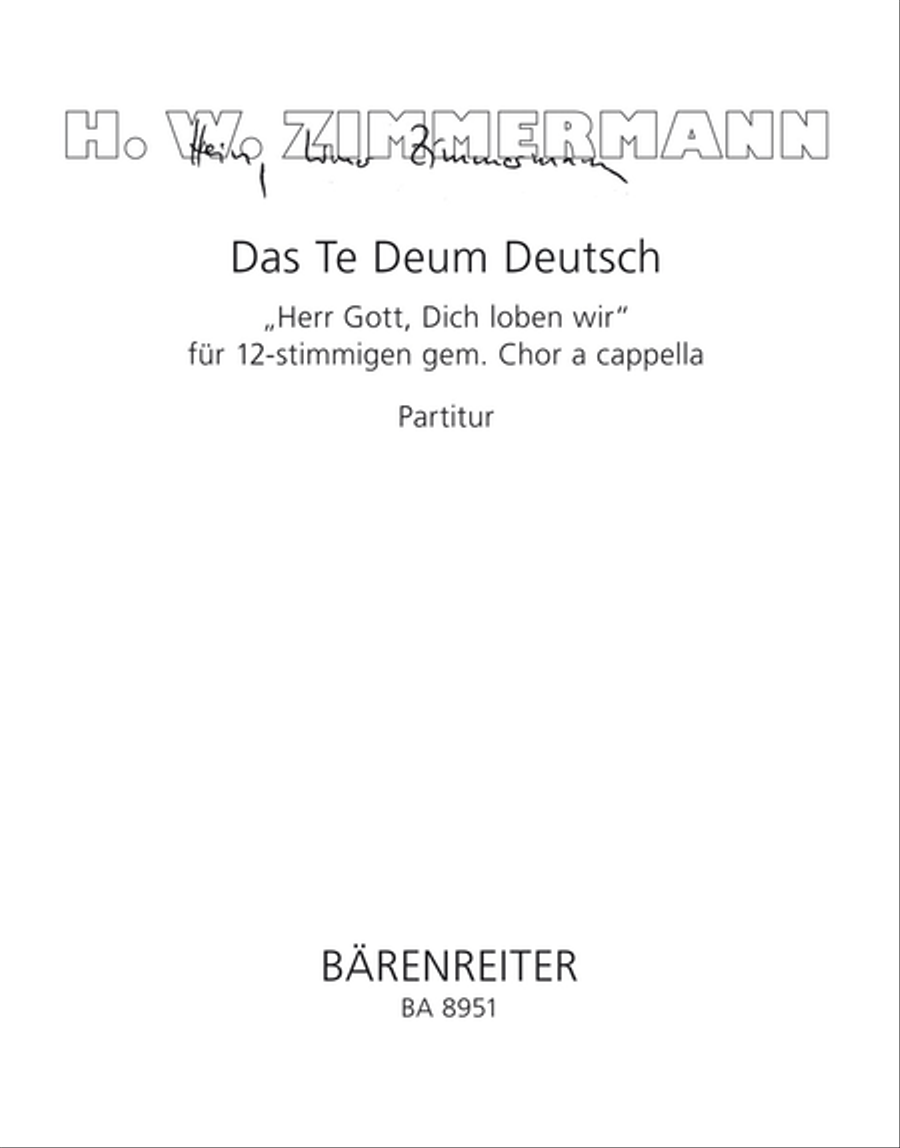 Das Te Deum Deutsch 