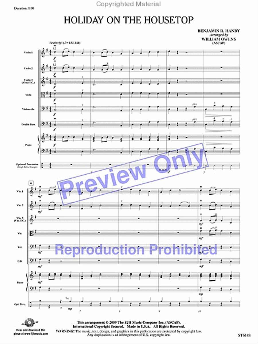 Holiday on the Housetop Holiday on the Housetop String Orchestra scores gallery preview page 2