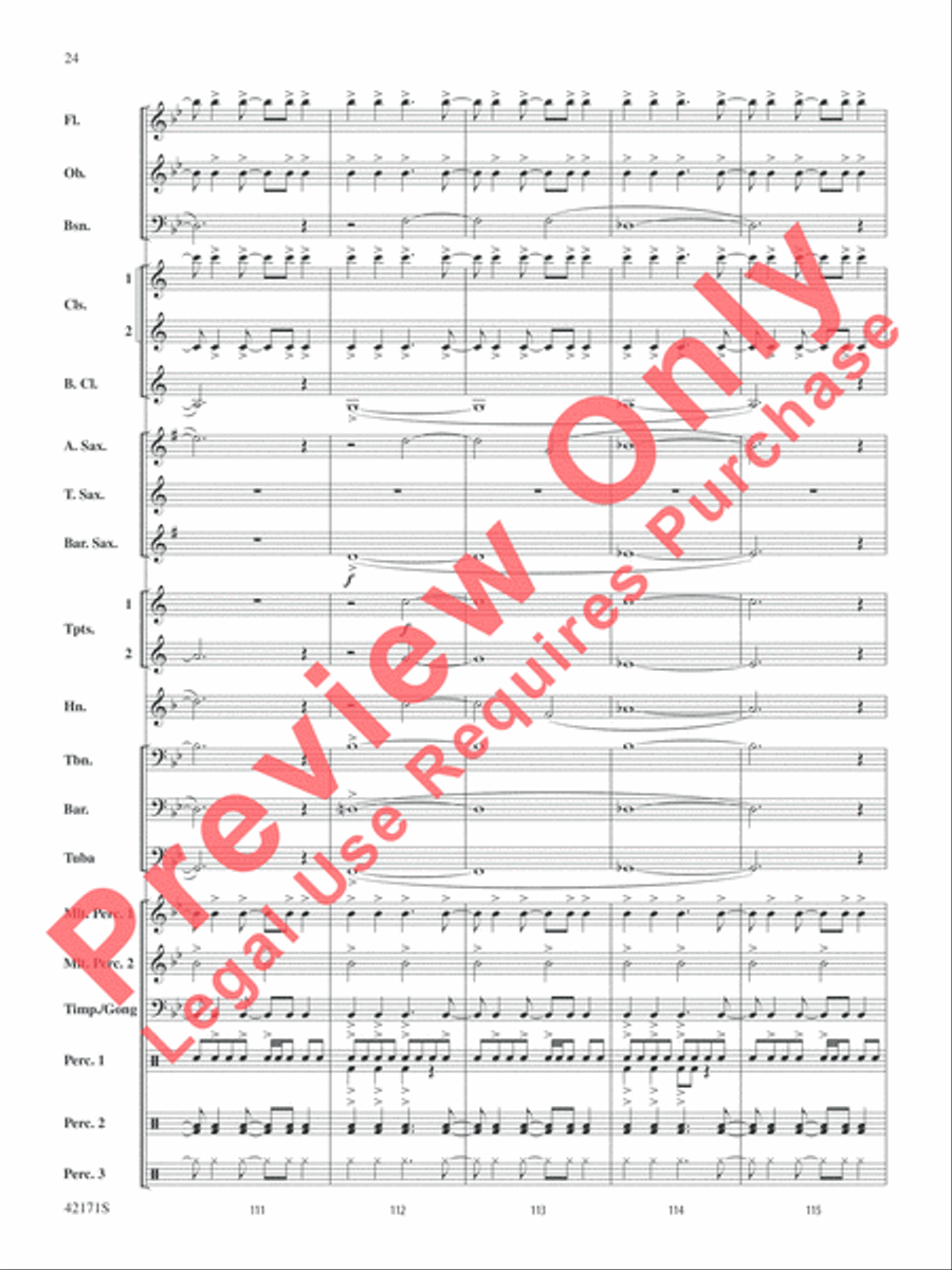 Prelude and Firestorm Concert Band scores gallery preview page 25