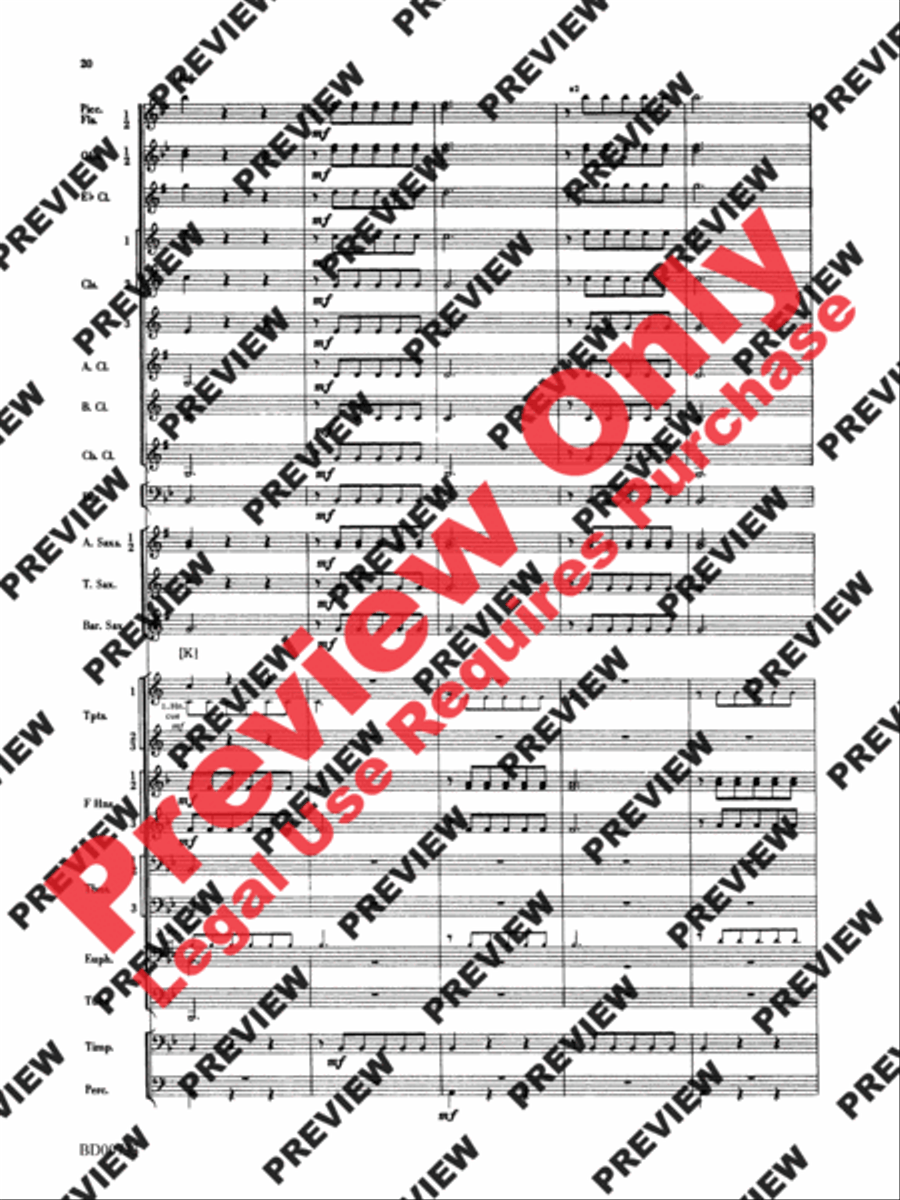 Water Music Suite Concert Band scores gallery preview page 20