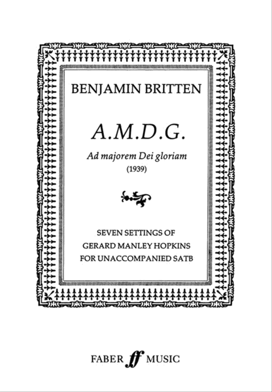 A.M.D.G. (Ad Majoram Dei Gloriam) 4-Part scores gallery preview page 1