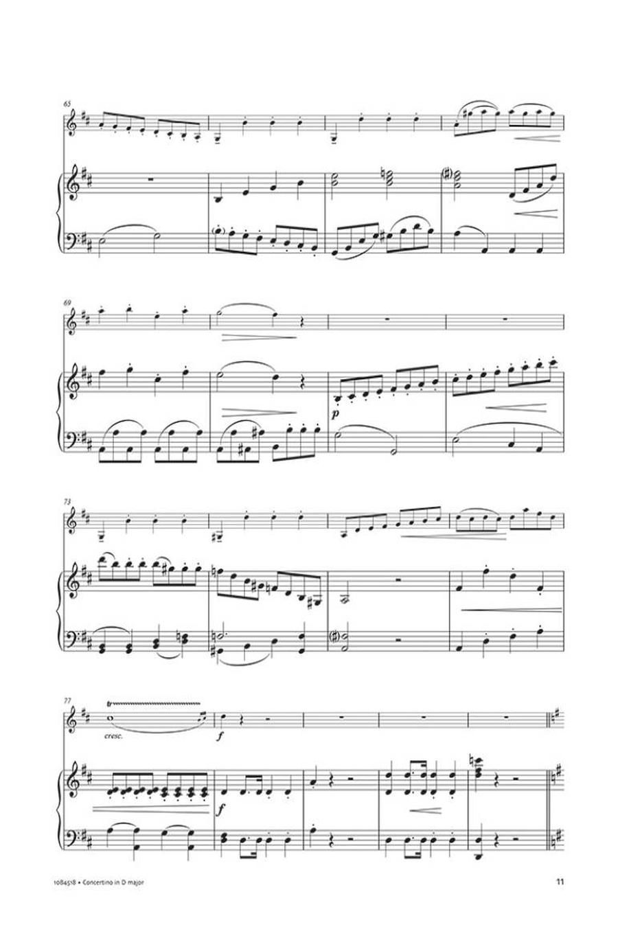 Concertino in D major in the style of Mozart Violin Solo scores gallery preview page 2
