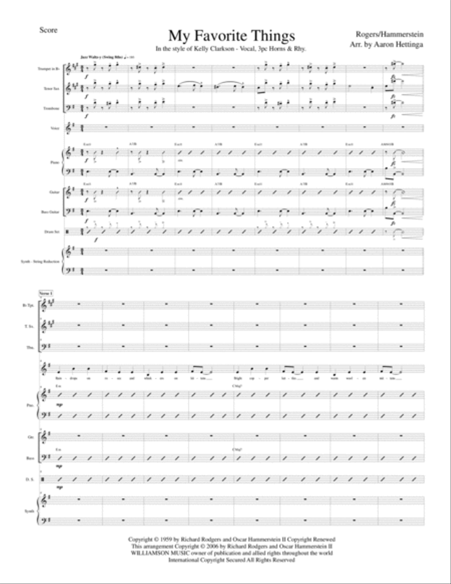 My Favorite Things Small Ensemble scores gallery preview page 3
