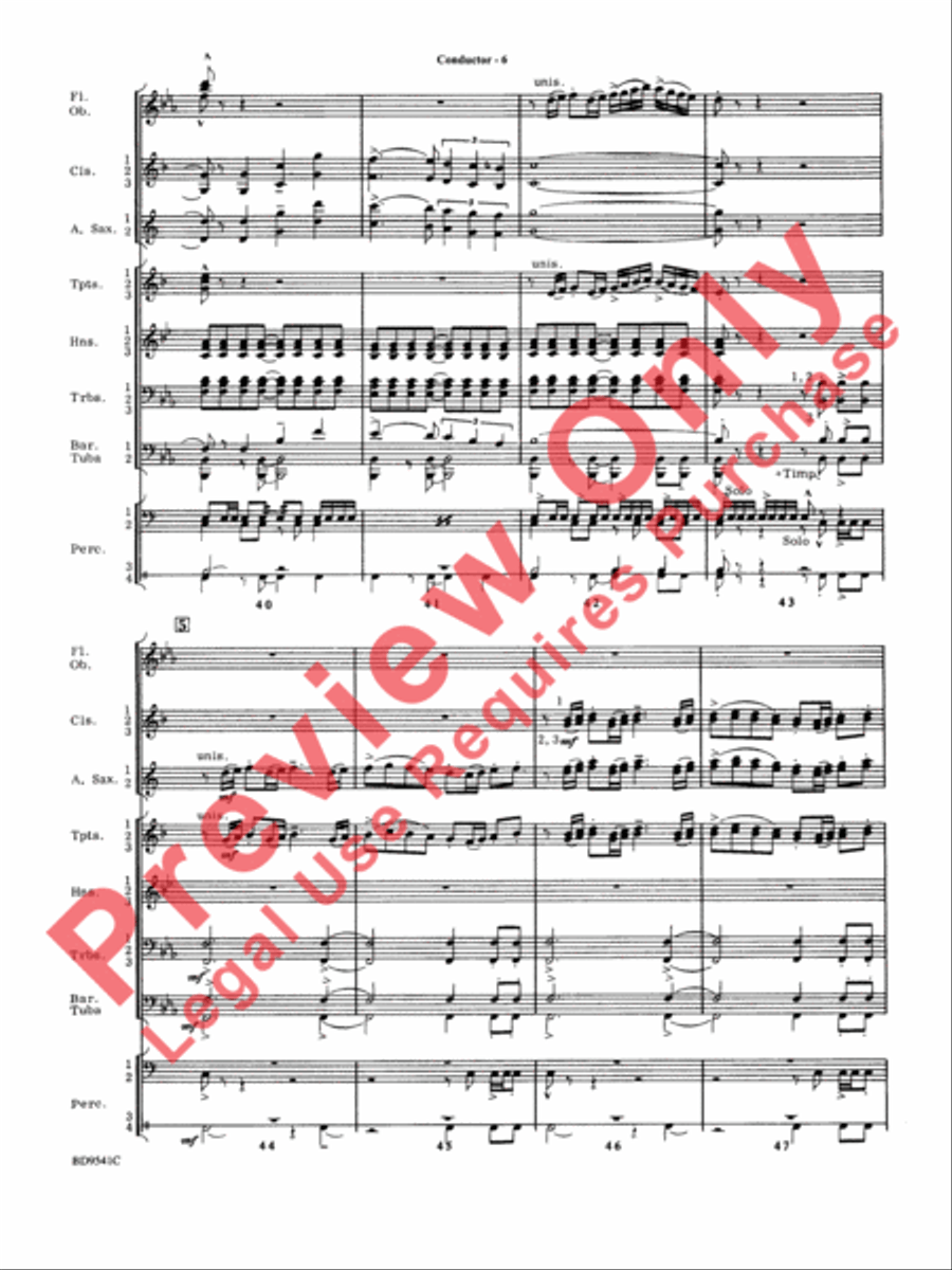 Alvamar Overture Concert Band scores gallery preview page 8