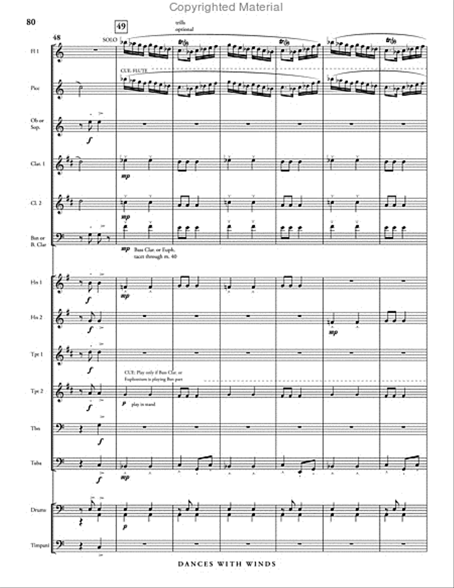 Dances with Winds Dances with Winds Concert Band scores gallery preview page 86
