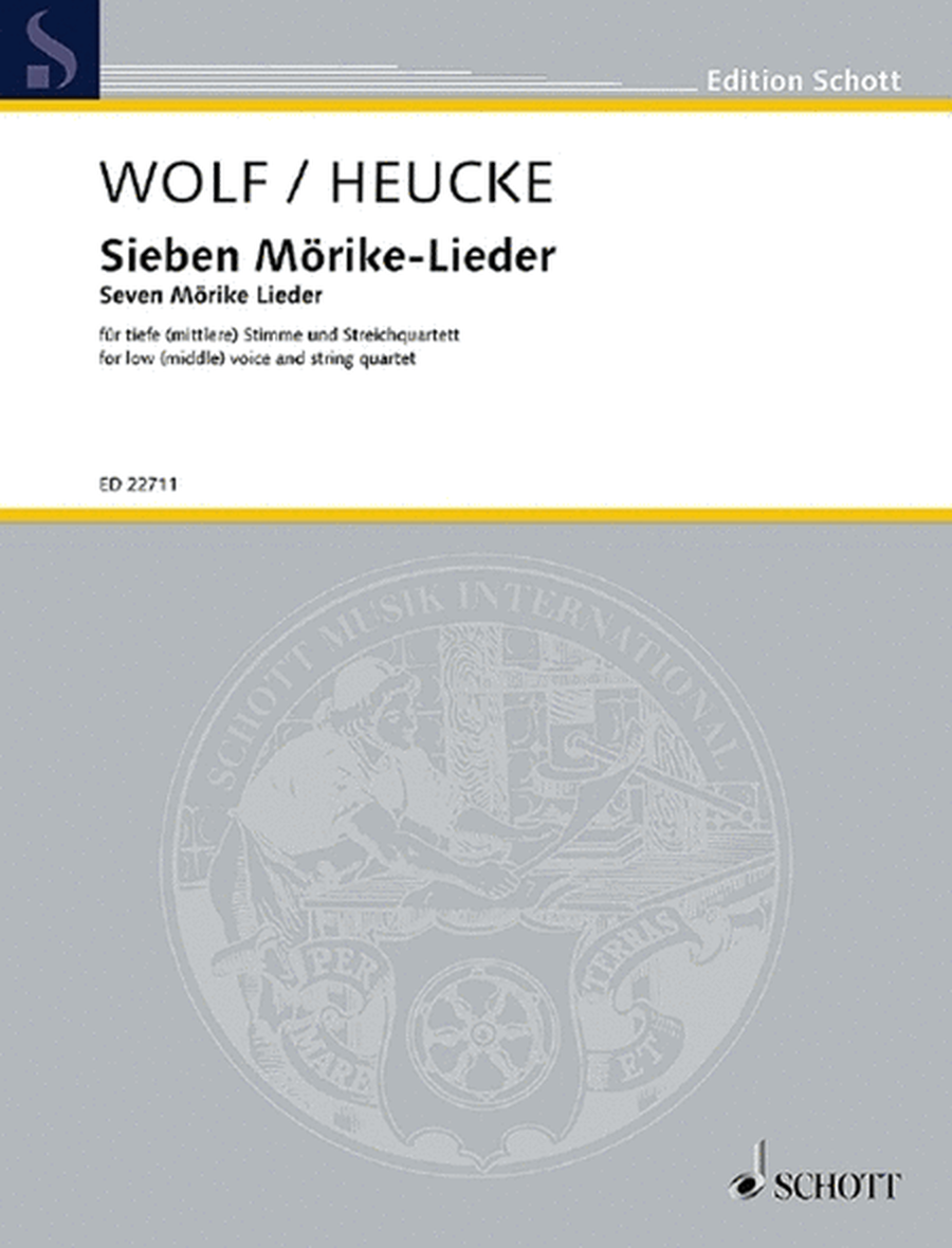 Wolf - 7 Morike Lieder Voice/String Quartet