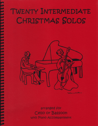 Book cover for Twenty Intermediate Christmas Solos for Cello or Bassoon & Piano