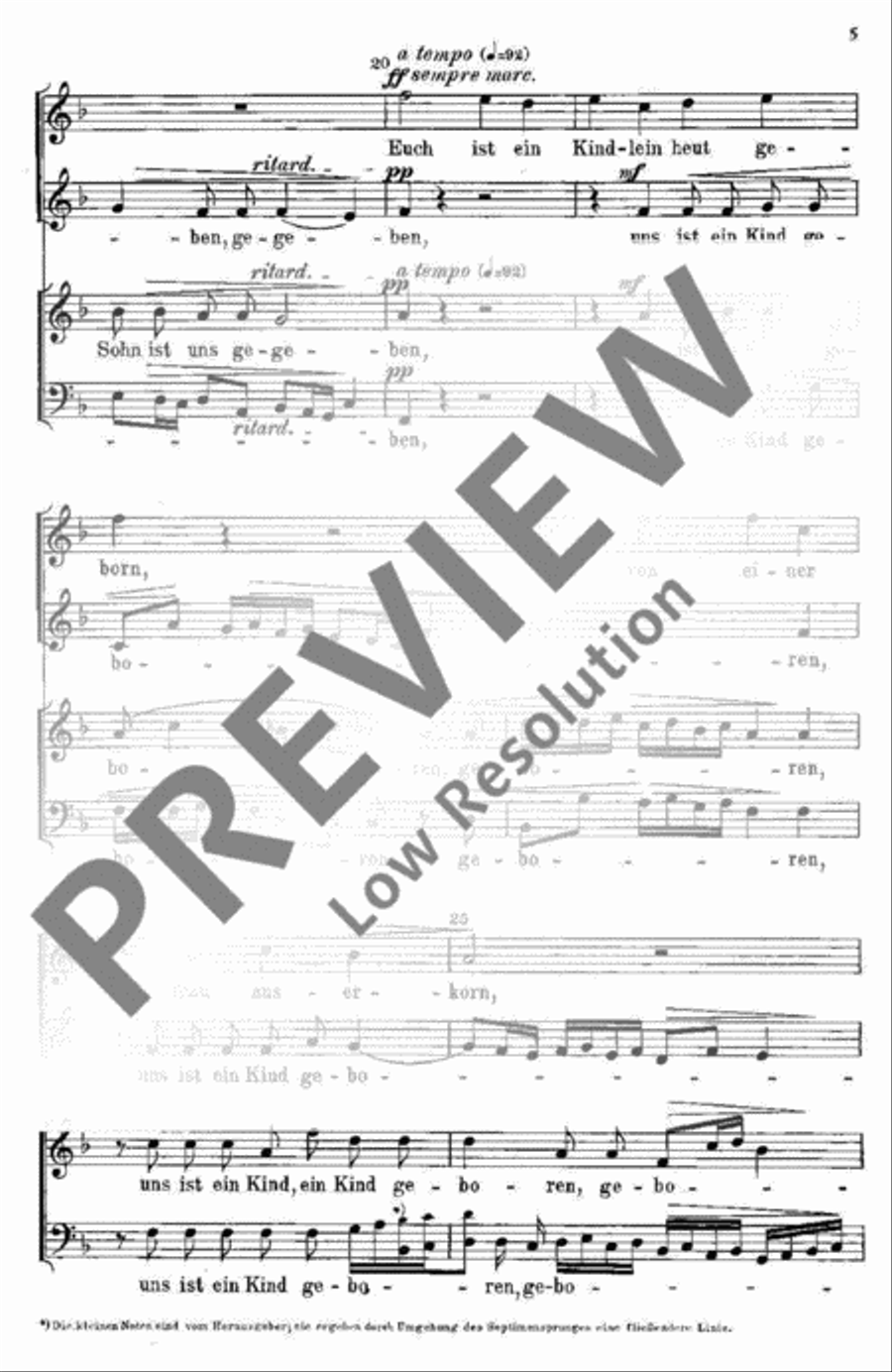 Weihnachtsmotetten 4-Part scores gallery preview page 5