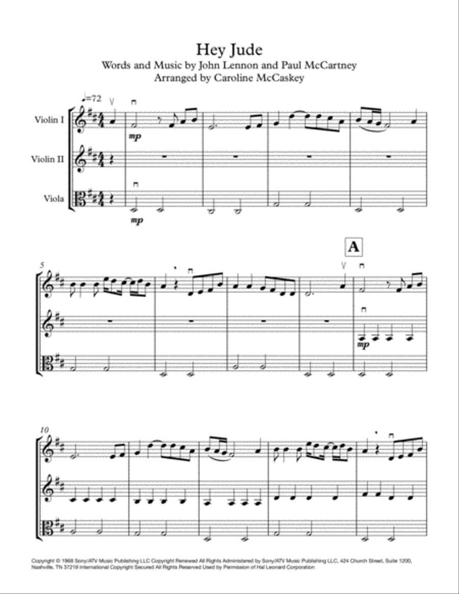 Hey Jude String Trio scores gallery preview page 2