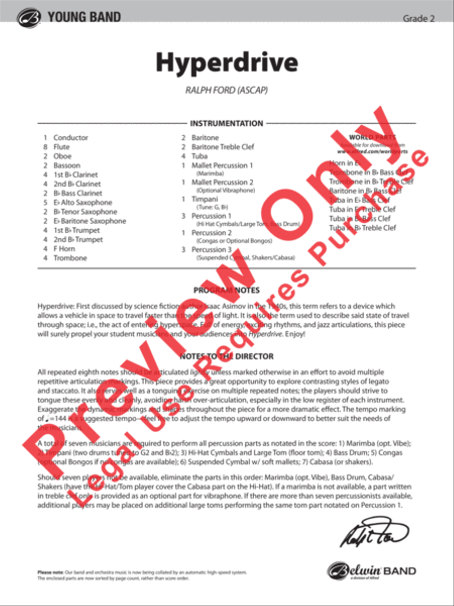 Hyperdrive Concert Band scores gallery preview page 2