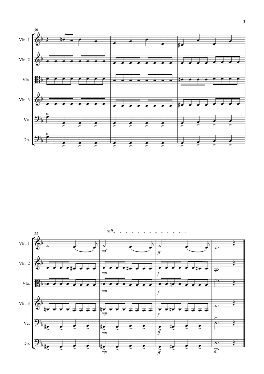 Bach Rocks! for String Orchestra Bach Rocks! for String Orchestra String Quartet scores gallery preview page 3