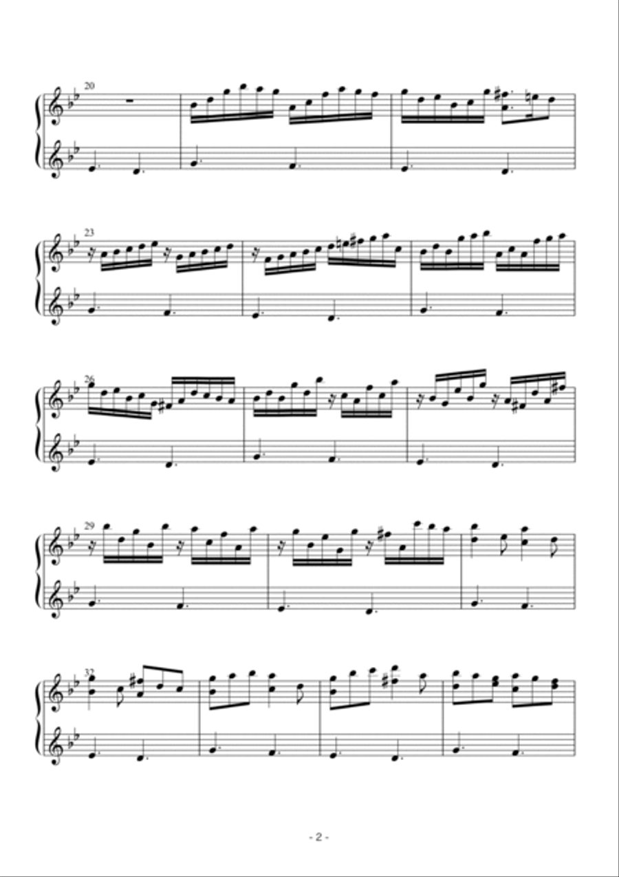 Rosario Sonata No. 16 Passacaglia Piano Solo scores gallery preview page 2
