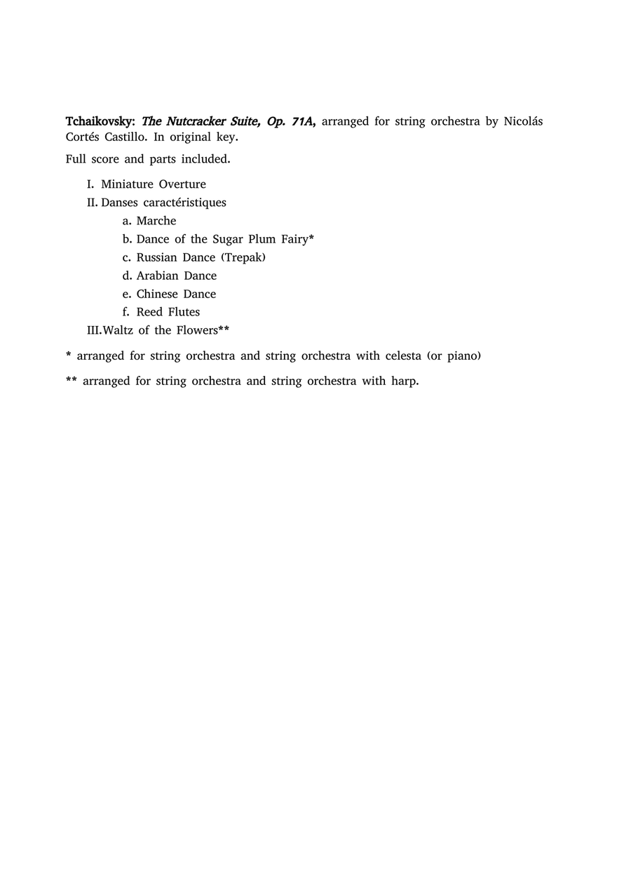 Tchaikovsky - Nutcracker Suite Op. 71a for String Orchestra String Orchestra scores gallery preview page 2