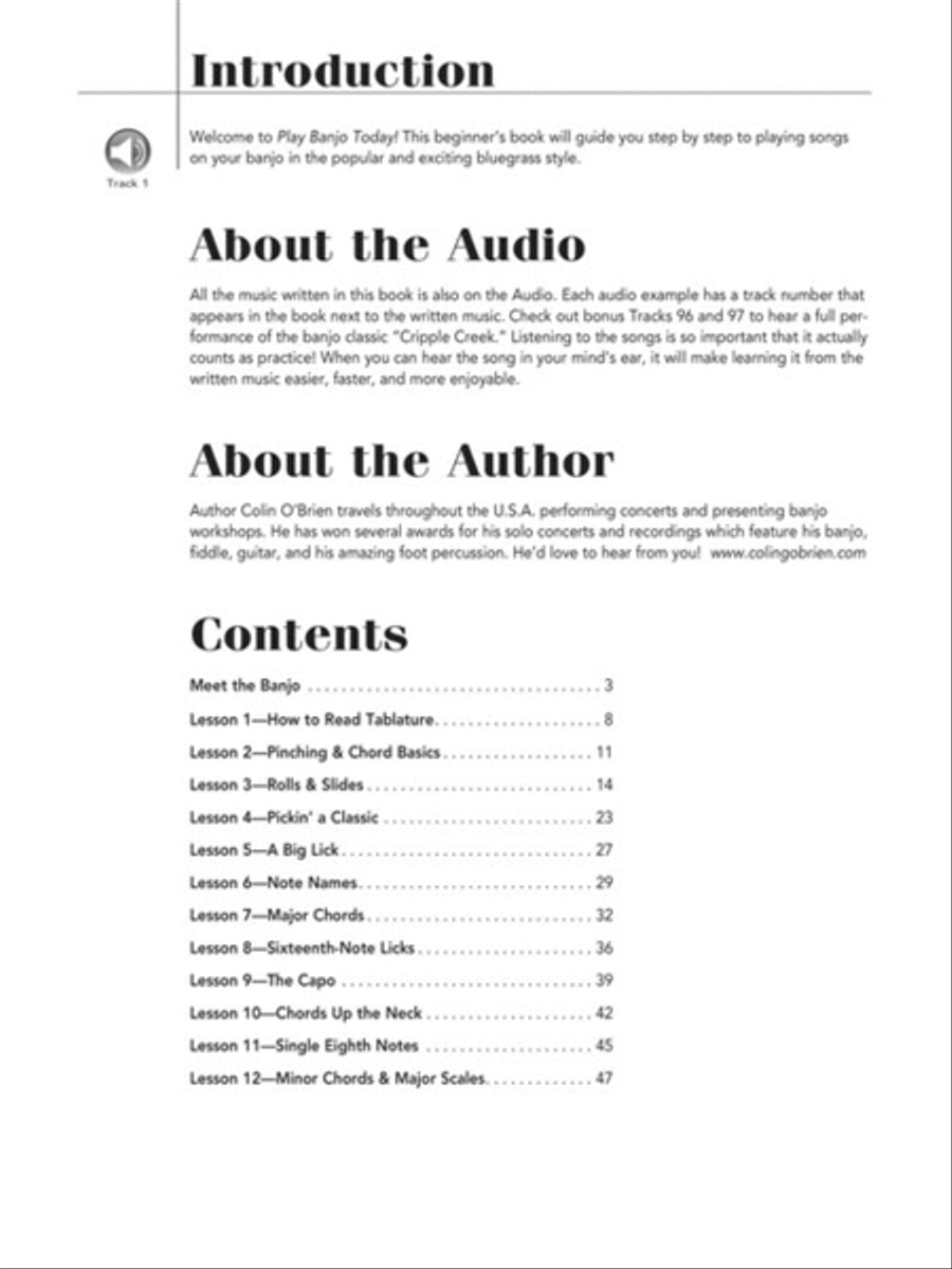 Play Banjo Today! Beginner's Pack Guitar Tablature scores gallery preview page 2