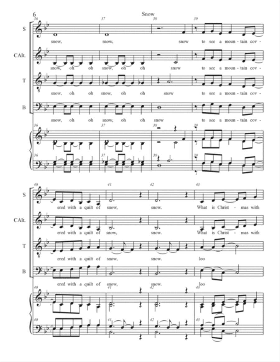 Snow 4-Part scores gallery preview page 6