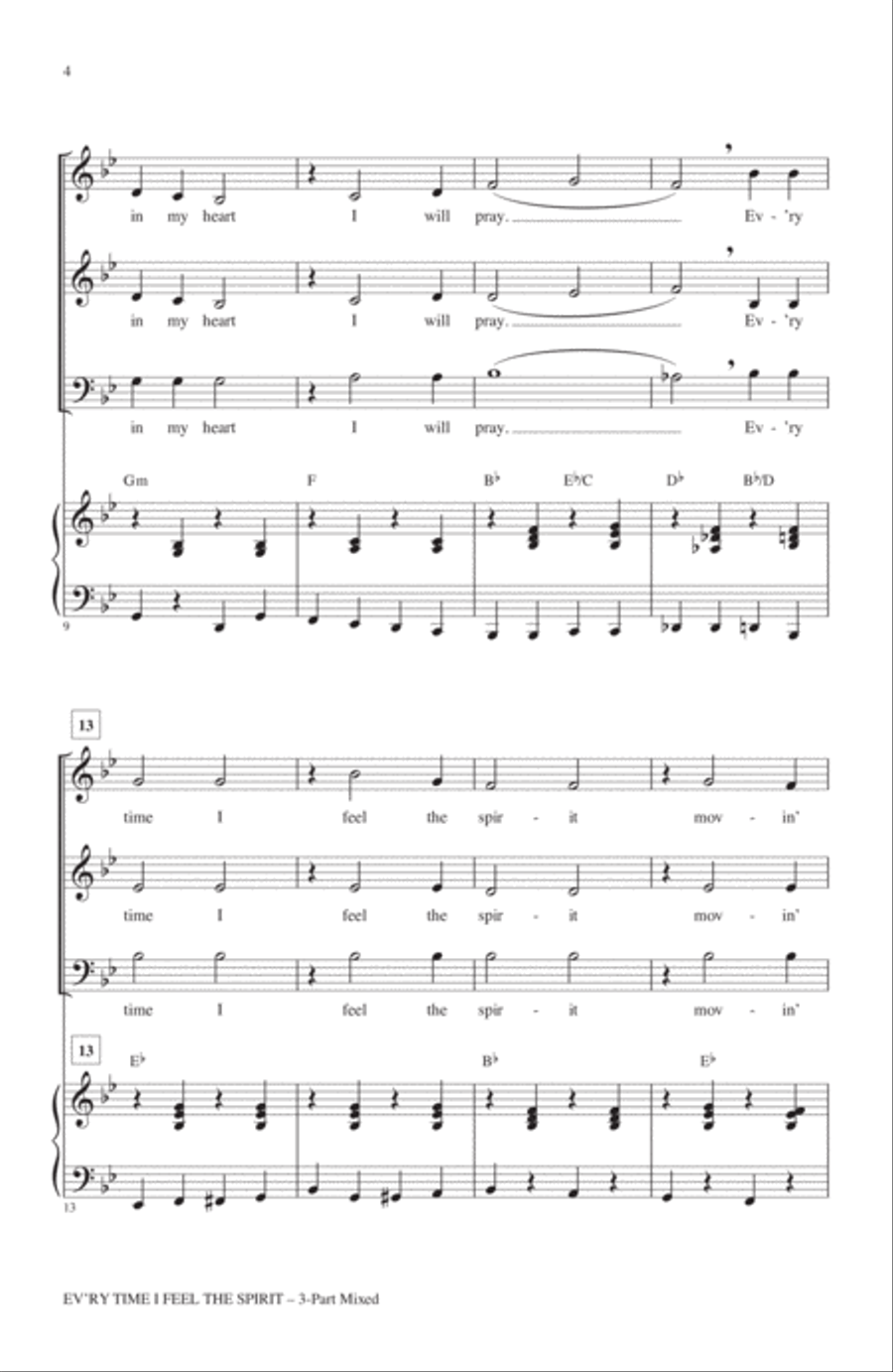 Every Time I Feel The Spirit 3-Part scores gallery preview page 2