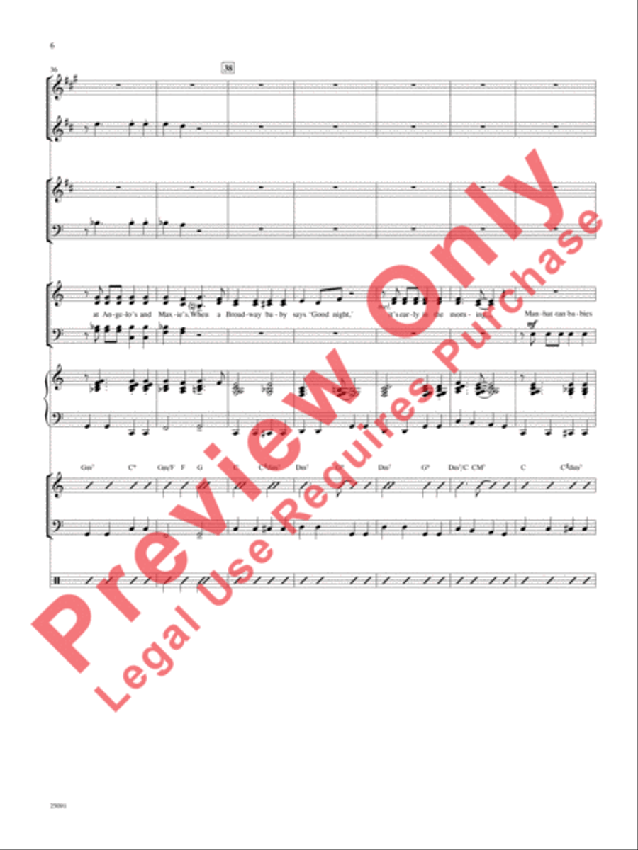 Lullaby of Broadway (and Forty-Second Street) Choir scores gallery preview page 7