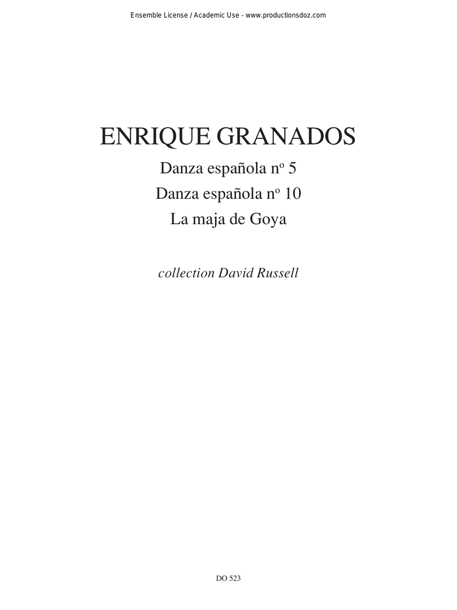 Danza Espanola nos 5 & 10, La maja de Goya Classical Guitar scores gallery preview page 1