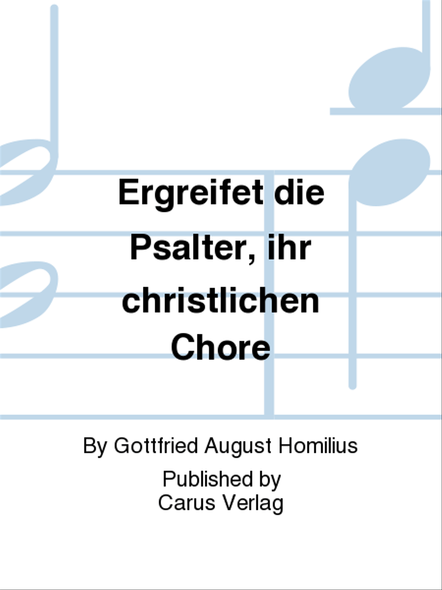 Ergreifet die Psalter, ihr christlichen Chore Organ scores gallery preview page 1