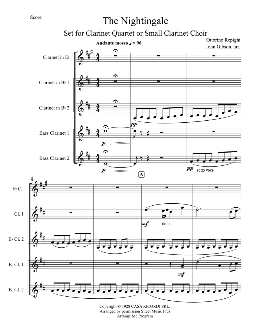 Gli Uccelli Gli Uccelli Woodwind Ensemble scores gallery preview page 2