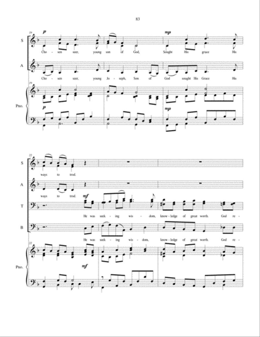 Chosen - SATB choir with piano accompaniment 4-Part scores gallery preview page 5