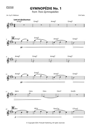 Gymnopédie No. 1 for Clarinet