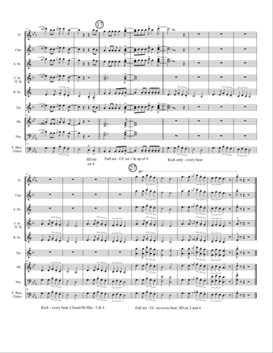 Seven Nation Army Jazz Ensemble scores gallery preview page 4