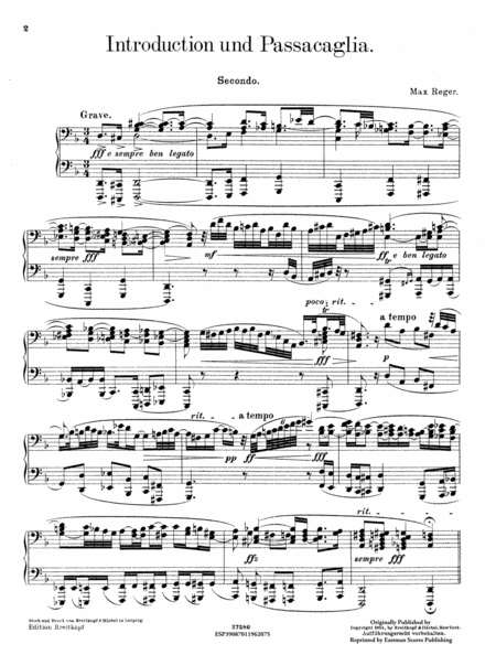 Introduction und Passacaglia fur Orgel