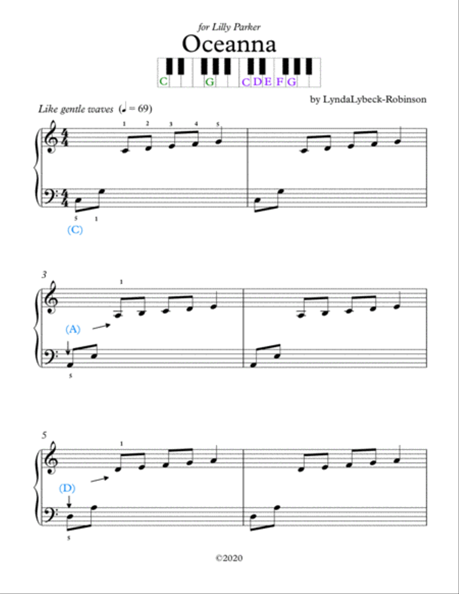 Oceanna Piano Solo scores gallery preview page 1