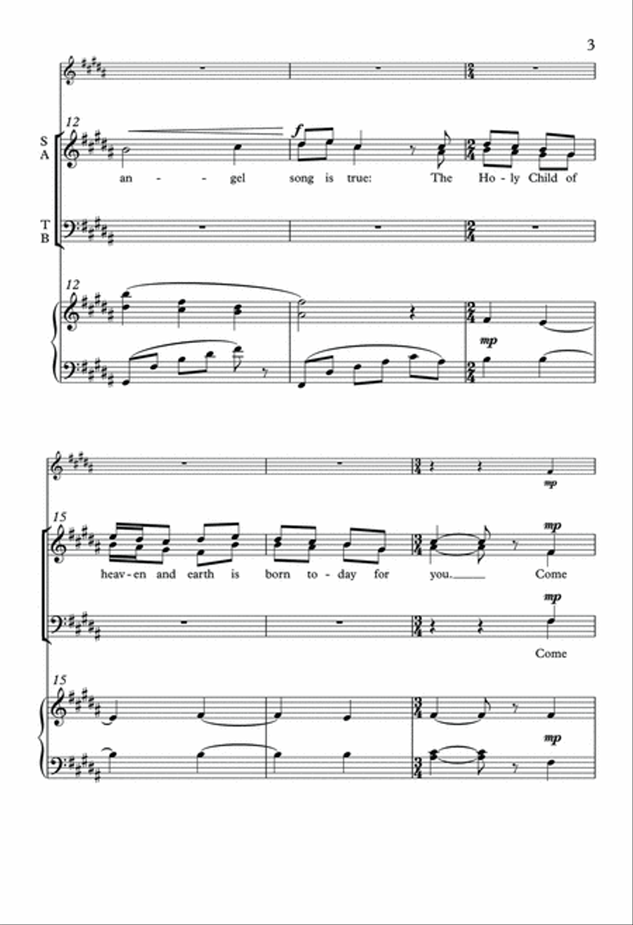 Beauty, Peace and Joy 4-Part scores gallery preview page 3