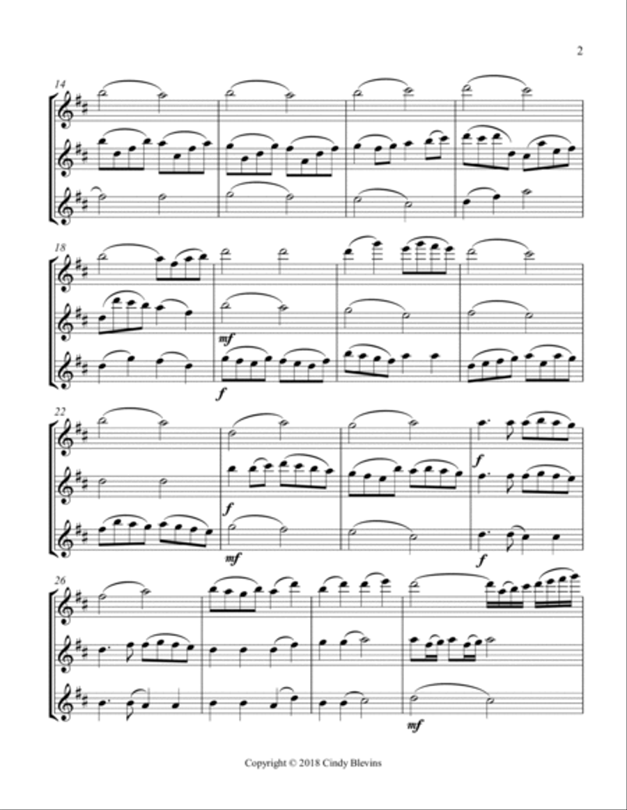 Pachelbel's Canon, for FluteTrio Pachelbel's Canon, for FluteTrio Flute Trio scores gallery preview page 3