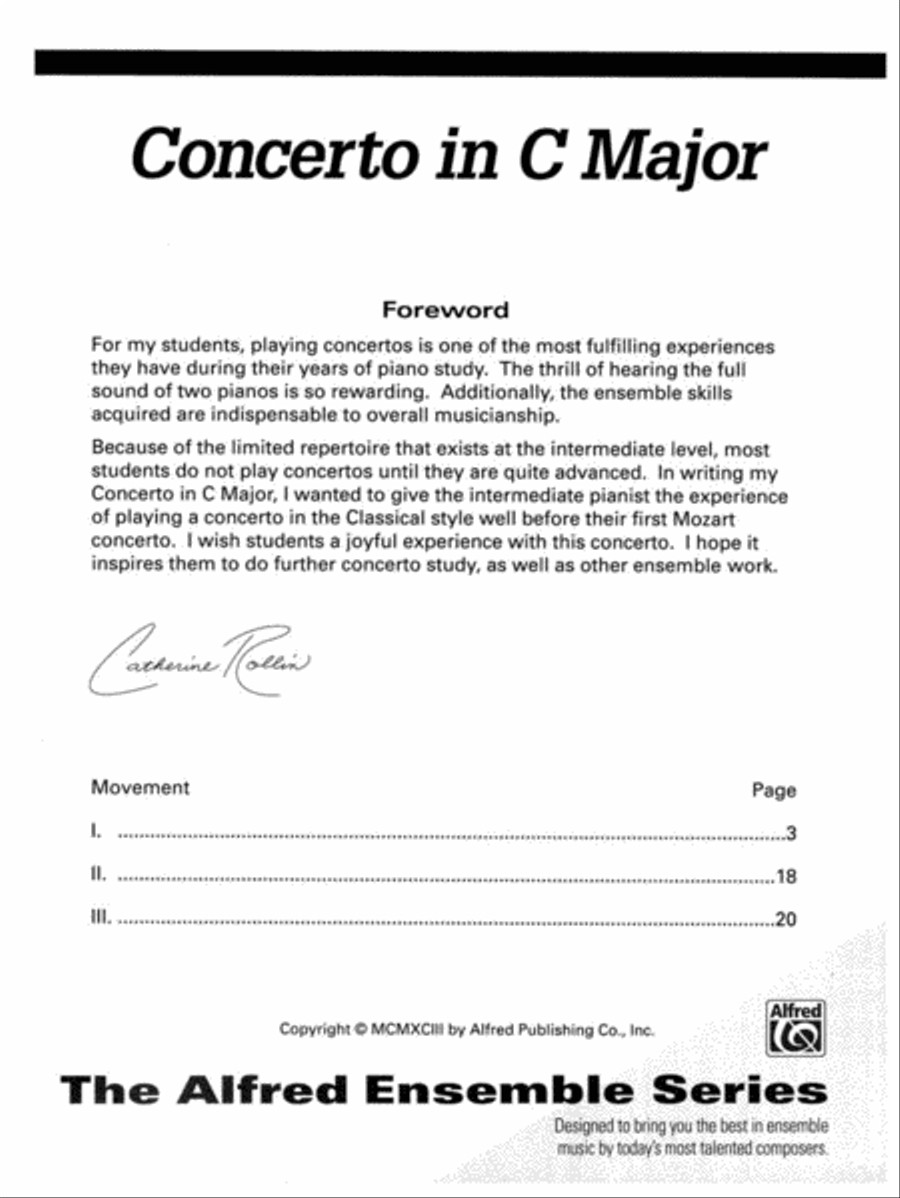 Concerto in C Major Small Ensemble scores gallery preview page 2